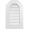Ekena Millwork Octagonal Top Surface Mount PVC Gable Vent: Functional, w/ 3-1/2"W x 1"P Standard Frame, 16"W x 26"H GVPOT16X2601SF - alternate 1
